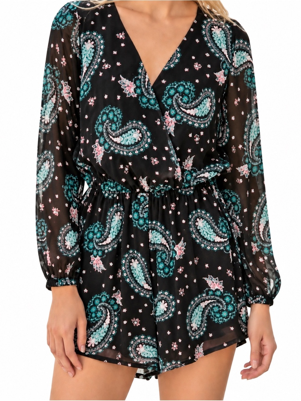 Express paisley romper, XS